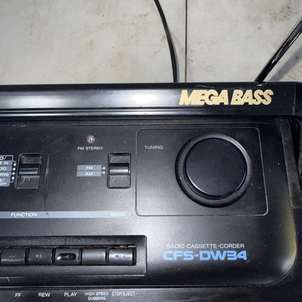Sony CFS-DW34 Radio-Cassette Recorder Mega Bass‎ CD Line Dubbing EXCELLENT NICE - Picture 7 of 12